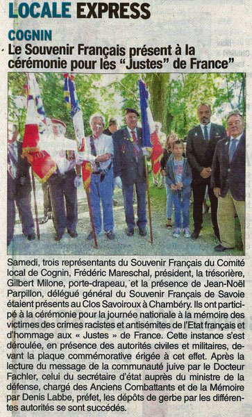 ceremonie des juste 19 juillet 2016